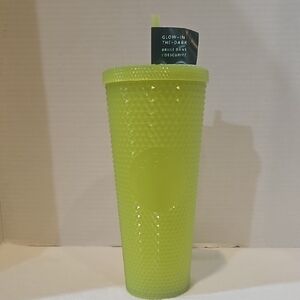Starbucks NWT Vibrant Lemongrass Glow in the Dark Venti Studded Tumbler